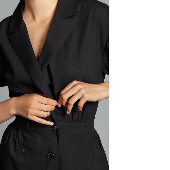 Anthropologie Elegant Black Romper - Picture 3 of 8